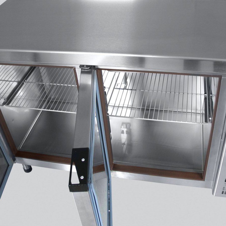 Стол холодильный Abat СХС-60-01-СО (дверь-стекло, ящики 1/2) охлаждаемая столешница
