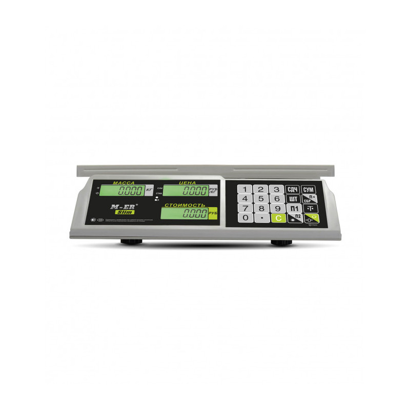 Торговые настольные весы Mertech M-ER 326 AC-15.2 "Slim" LCD