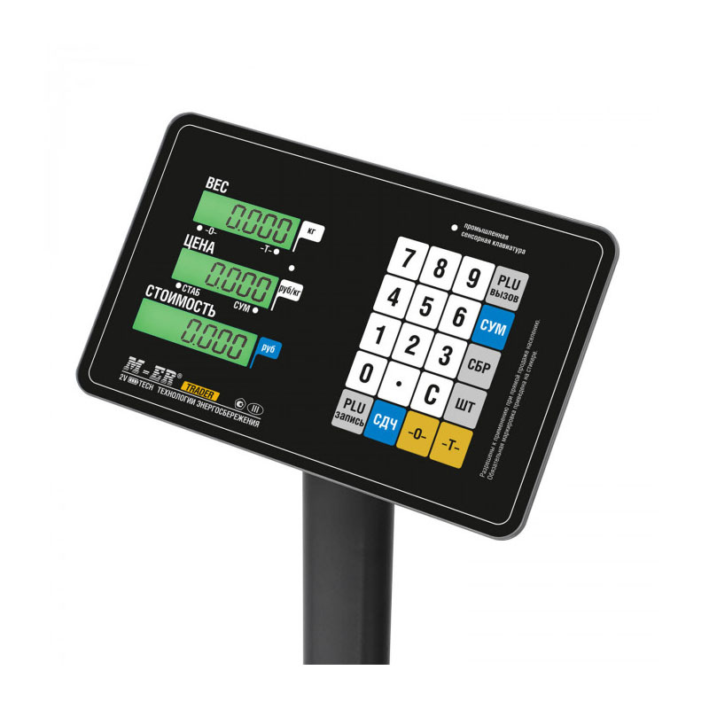 картинка Торговые весы Mertech M-ER 333 ACP-60.10/20 "TRADER" с расчетом стоимости товара LCD