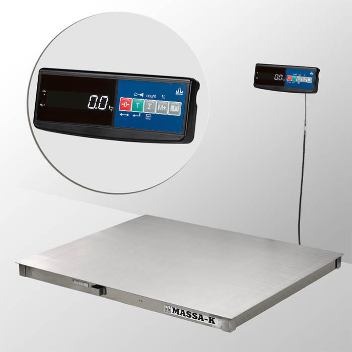 Весы платформенные нержавеющие Масса-К 4D-PМ.S-12/10-500-A с интерфейсом RS