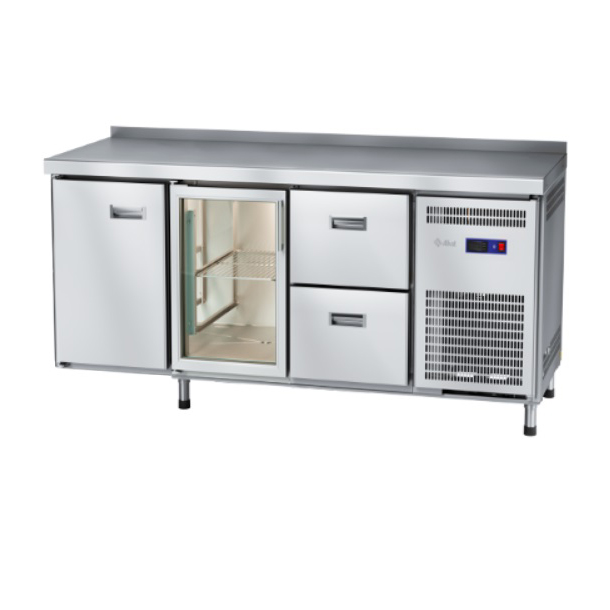 Стол холодильный Abat СХС-60-02 (дверь, дверь-стекло, ящики 1/2)