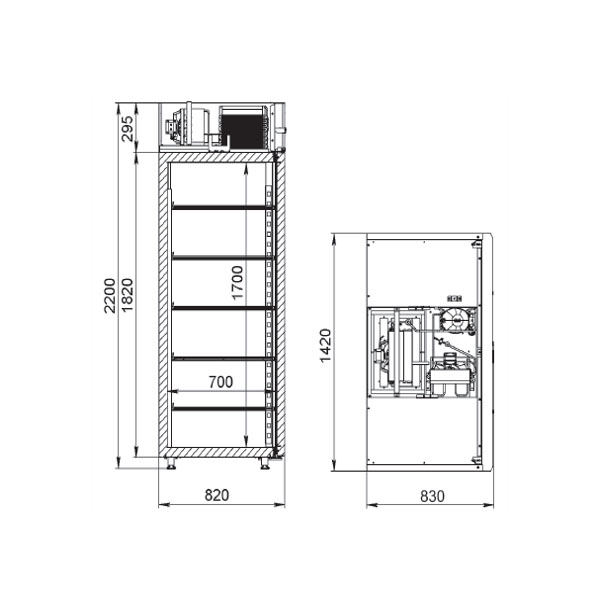 картинка Шкаф холодильный ARKTO V1.4 GDc без канапе