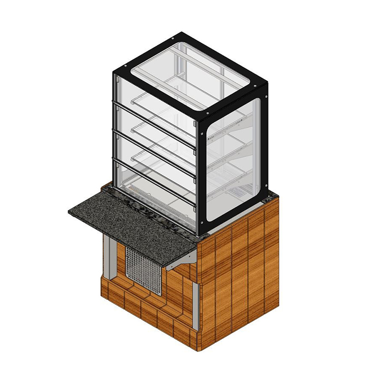 Витрина холодильная (стеклопакет) с дверками раздачи (3 полки) ЧТТ RC71AS Capital