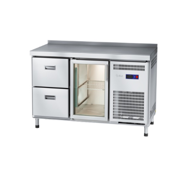 картинка Стол холодильный Abat СХС-60-01-СО (ящики 1/2, дверь-стекло) охлаждаемая столешница