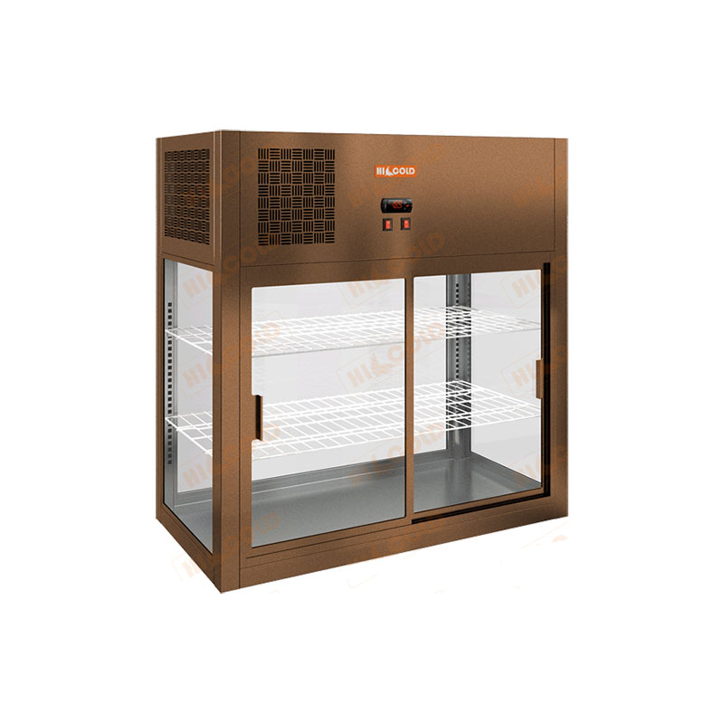 картинка Настольная островная холодильная витрина HICOLD VRH O 990 Bronze / Beige / Brown / Black