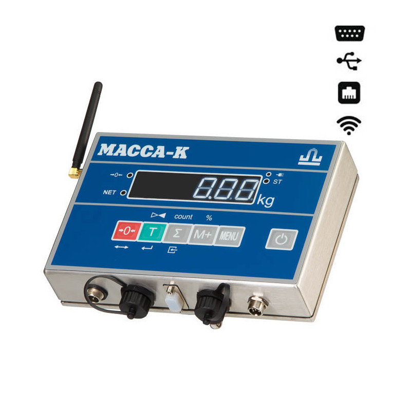 Весы Масса-К ТВ-M-150.2-АB(RUEW)1 с интерфейсами RS, USB, Ethernet, WiFi и влагозащитой