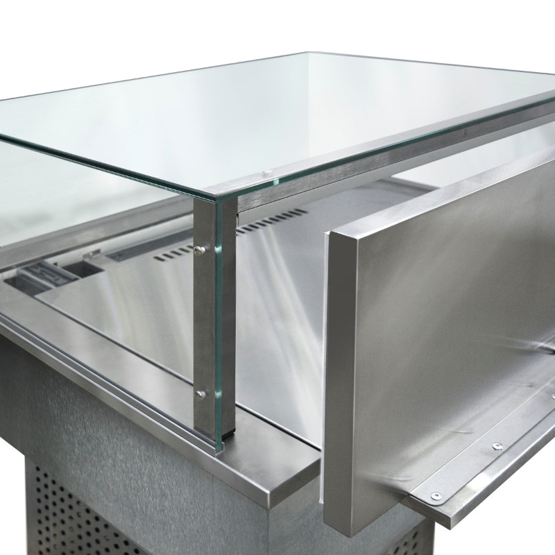 Встраиваемая горизонтальная кондитерская холодильная витрина FINIST GLASSIER SLIDE GS-11/7/3