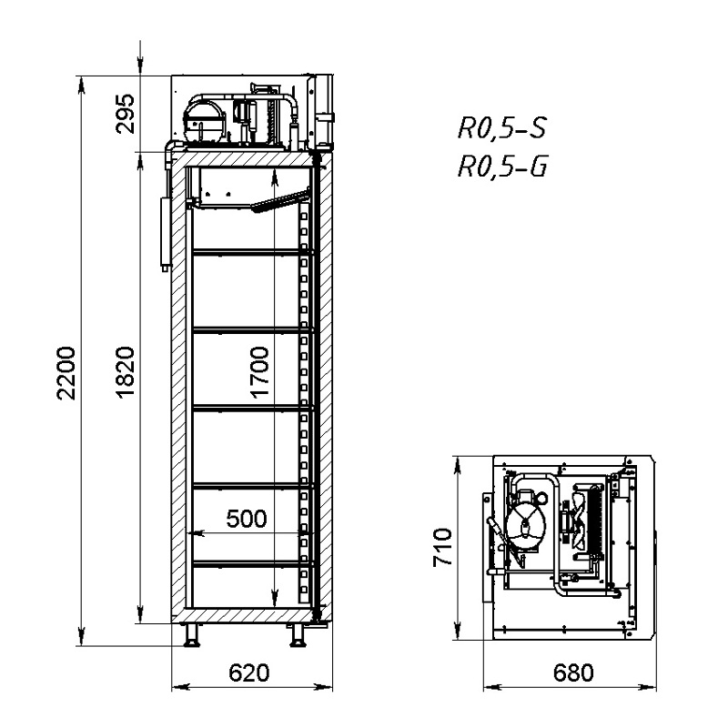картинка Шкаф холодильный ARKTO R 0.5-G