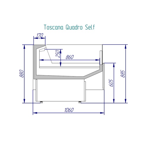 картинка Прилавок холодильный Italfrigo Toscana Q Self 1250