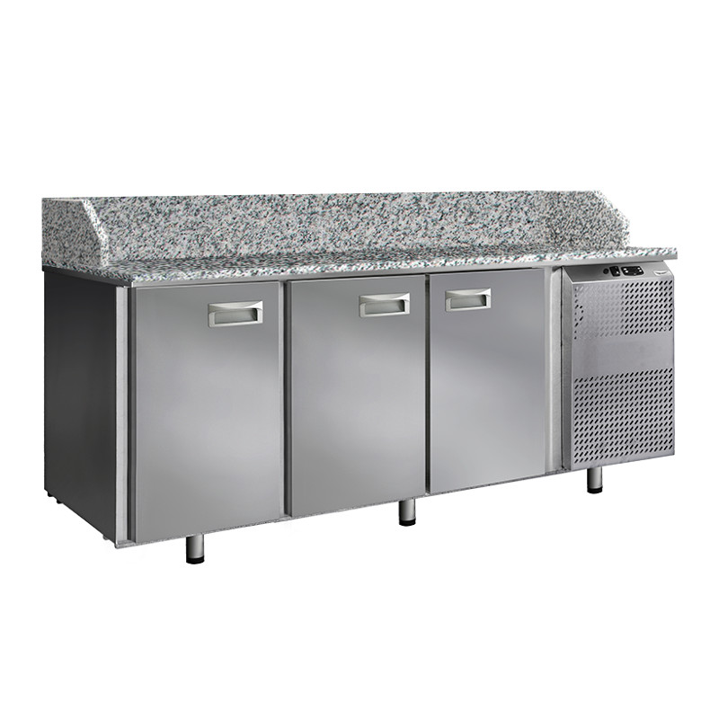Стол холодильный для пиццы Finist СХСпцгб-700-3 гранит с бортом 1810x700x1050 мм