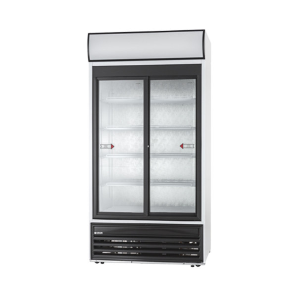 Шкаф холодильный с 2 стеклянными дверьми-купе и канапе Ugur USS 1000 DSCL