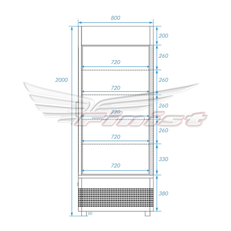 Вертикальная холодильная витрина FINIST POLINA P-3