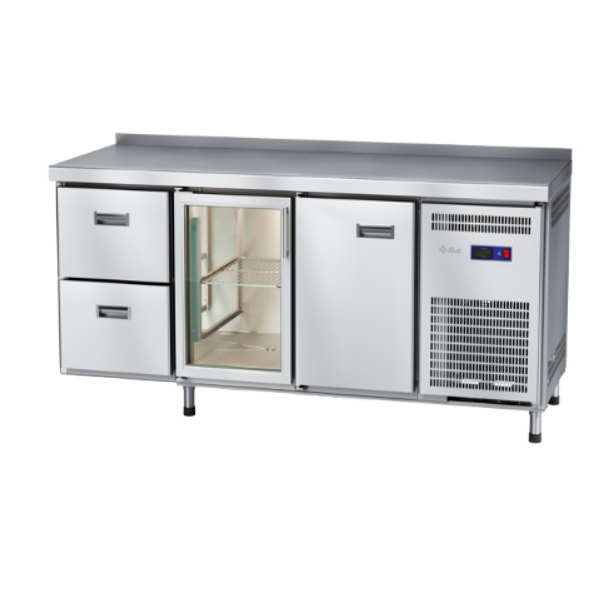 Стол холодильный Abat СХН-60-02 (ящики 1/2, дверь-стекло, дверь)
