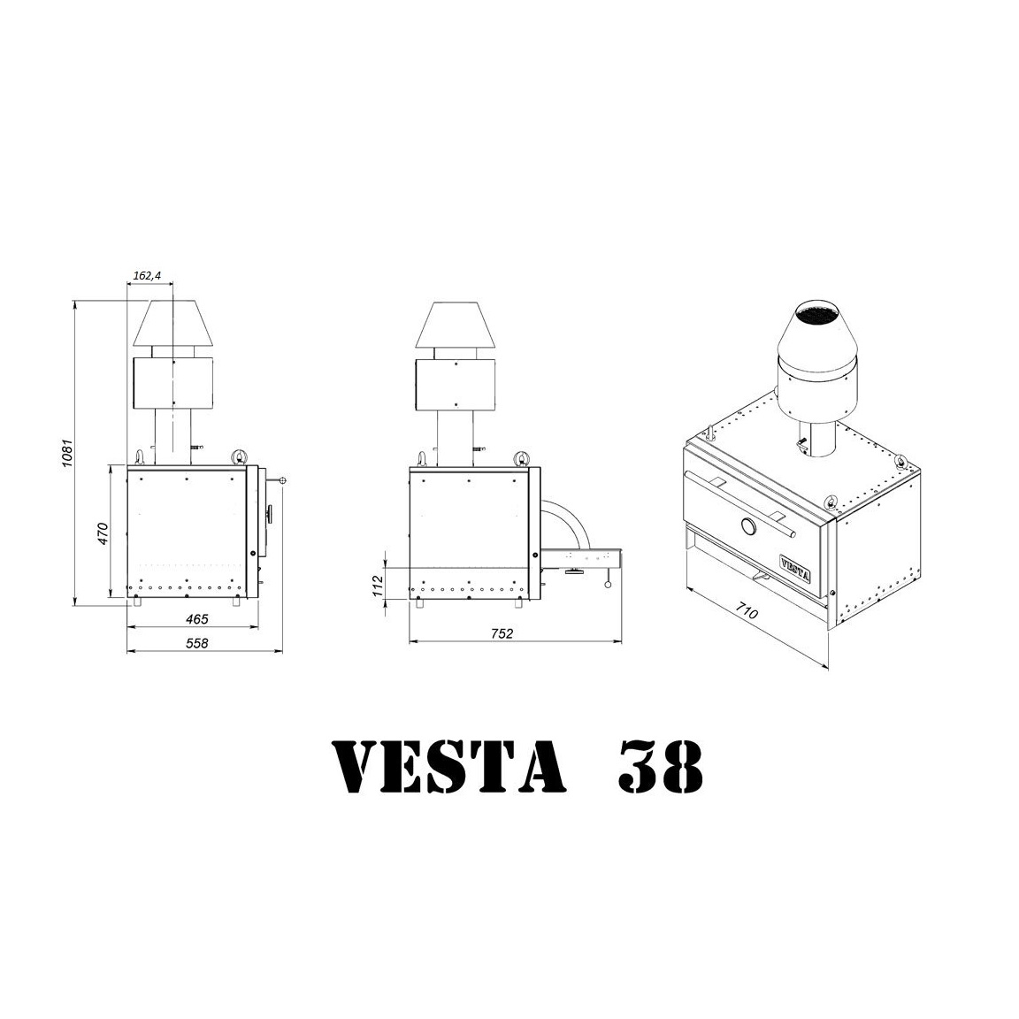 картинка Печь Мангал Vesta 38 N