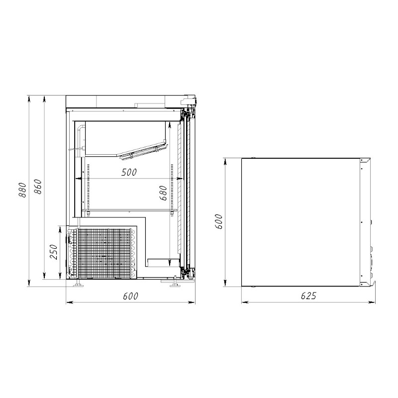 Шкаф холодильный ARKTO DV0.13-S