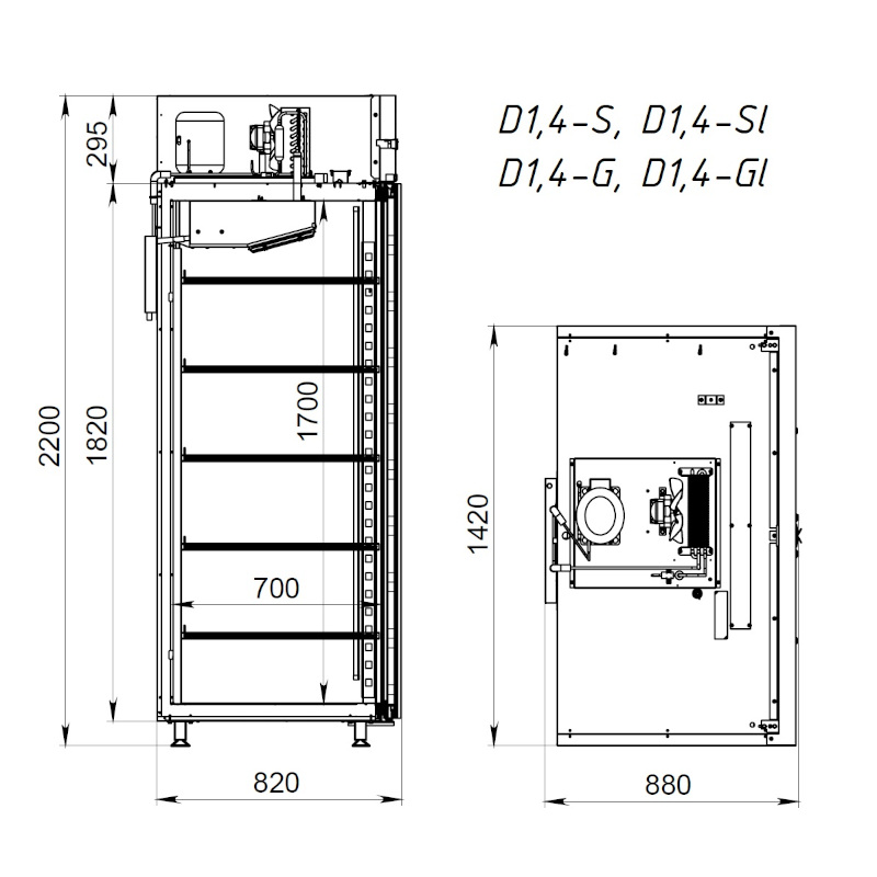 Шкаф холодильный ARKTO D 1.4-GL с канапе