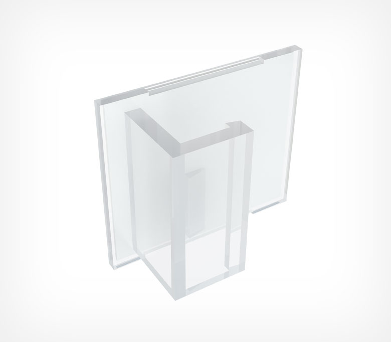 Клипса для крепления пластиковых рамок больших форматов под углом 0° к поверхности WB-CLIP 00