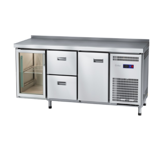 картинка Стол холодильный Abat СХС-60-02 (дверь-стекло, ящики 1/2, дверь)