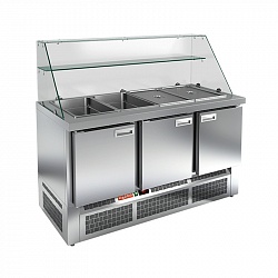 картинка Стол холодильный для салатов HICOLD SLE3-111GN высокое стекло