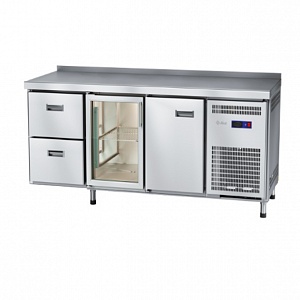 картинка Стол холодильный Abat СХС-60-02 (ящики 1/2, дверь-стекло, дверь)